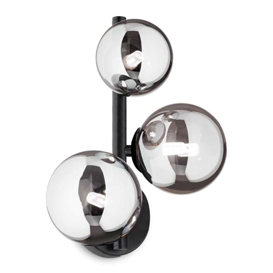 Ideal Lux - LED Seinavalgusti PERLAGE 3xG9/3W/230V must/suitsune