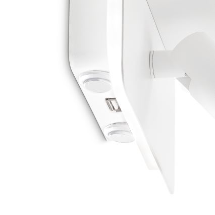 Ideal Lux - LED seinavalgusti PIANO LED/10W/230V CRI 90 USB valge