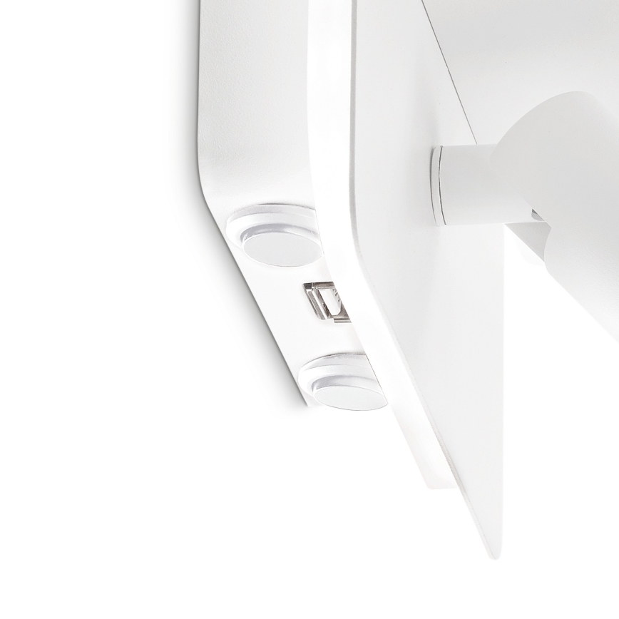 Ideal Lux - LED seinavalgusti PIANO LED/10W/230V CRI 90 USB valge