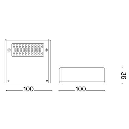 Ideal Lux - LED seinavalgusti TAB LED/24W/230V CRI 90 messing