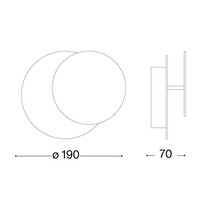 Ideal Lux - LED Seinavalgusti TICK LED/7,5W/230V kuldne
