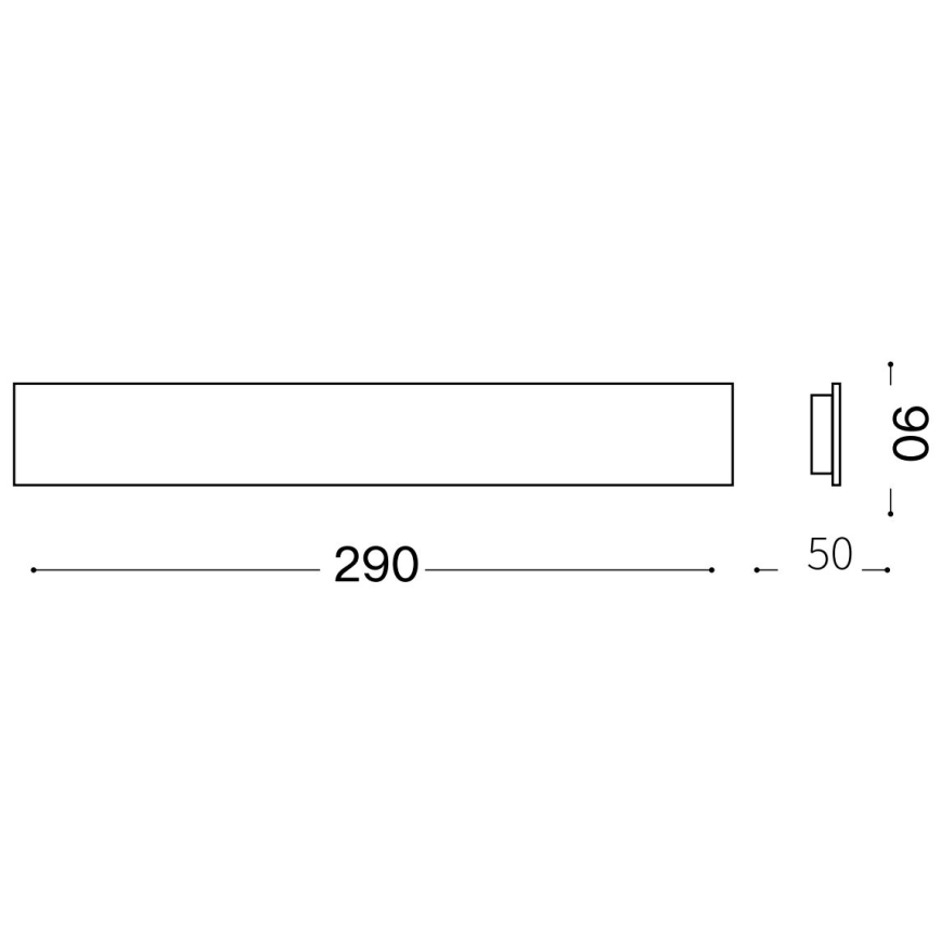 Ideal Lux - LED Seinavalgusti ZIG ZAG LED/12,5W/230V 29 cm CRI 90 messing