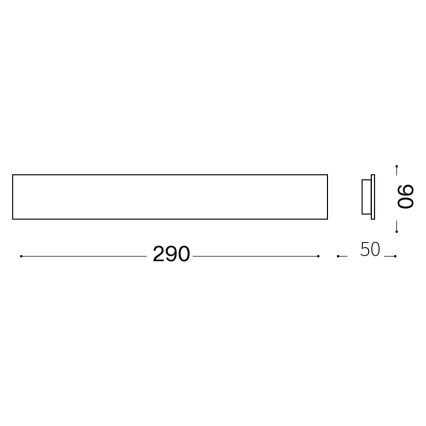Ideal Lux - LED Seinavalgusti ZIG ZAG LED/12,5W/230V 29 cm CRI 90 must