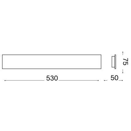 Ideal Lux - LED Seinavalgusti ZIG ZAG LED/23W/230V 53 cm CRI 90 messing