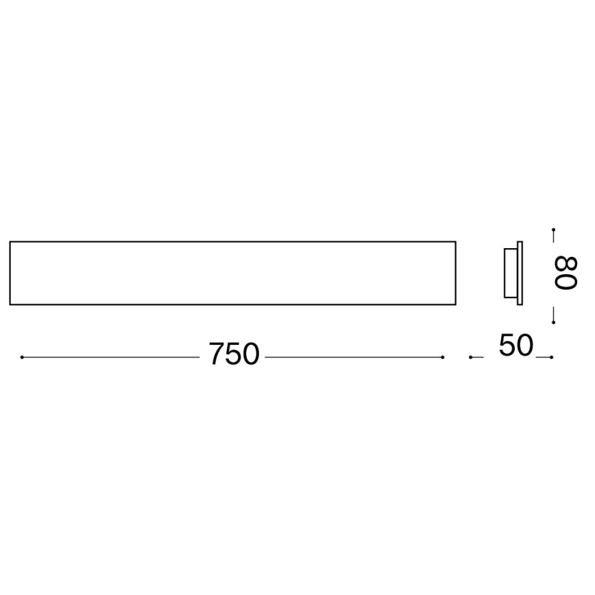 Ideal Lux - LED Seinavalgusti ZIG ZAG LED/30W/230V 75 cm CRI 90 messing