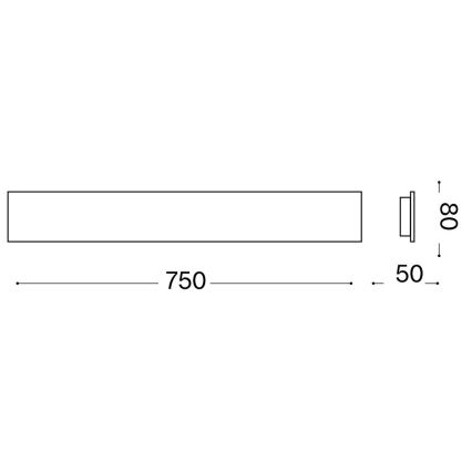 Ideal Lux - LED Seinavalgusti ZIG ZAG LED/30W/230V 75 cm CRI 90 must