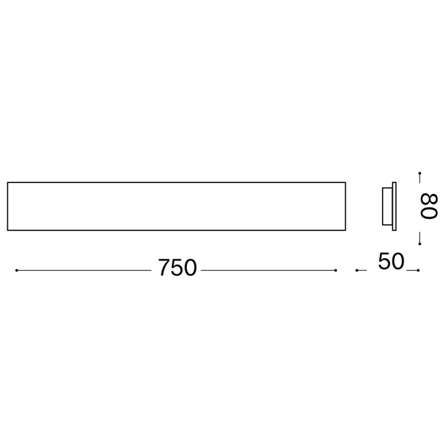 Ideal Lux - LED seinavalgusti ZIG ZAG LED/30W/230V 75 cm CRI 90 valge