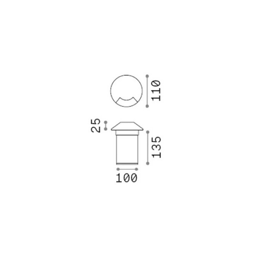 Ideal Lux - LED sissesõidu valgusti ROCKET LED/3W/230V CRI 90 IP67 mateeritud kroom
