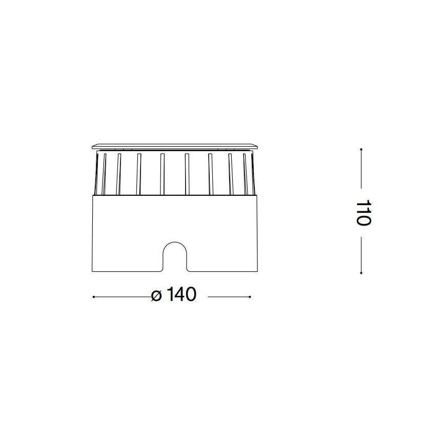 Ideal Lux - LED sissesõiduteevalgusti FLOOR LED/12W/230V d. 14 cm CRI 90 IP67 läikiv kroom