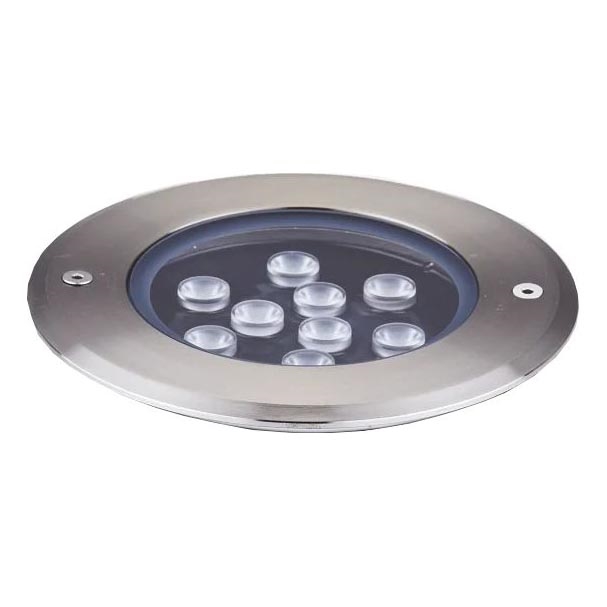 Ideal Lux - LED sissesõiduteevalgusti FLOOR LED/12W/230V d. 14 cm CRI 90 IP67 läikiv kroom