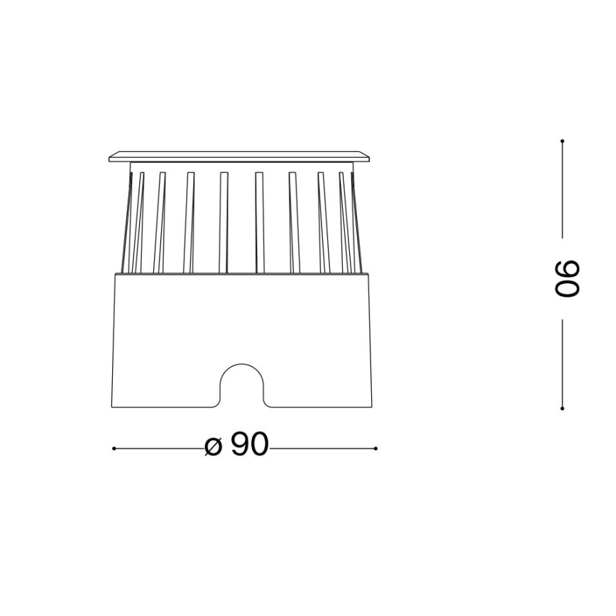 Ideal Lux - LED sissesõiduteevalgusti FLOOR LED/3W/230V d. 9 cm CRI 90 IP67 läikiv kroom
