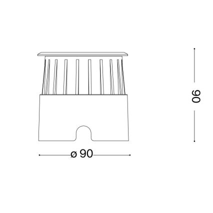 Ideal Lux - LED sissesõiduteevalgusti FLOOR LED/3W/230V d. 9 cm CRI 90 IP67 läikiv kroom