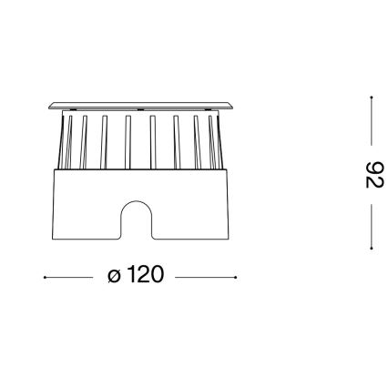 Ideal Lux - LED sissesõiduteevalgusti FLOOR LED/6W/230V d. 12 cm CRI 90 IP67 läikiv kroom