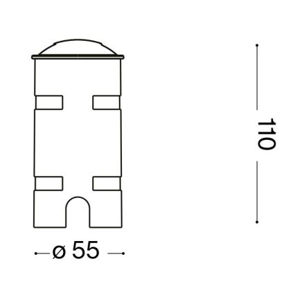 Ideal Lux - LED Sissesõiduteevalgusti ROCKET LED/2W/24V CRI 90 IP68 matt kroom