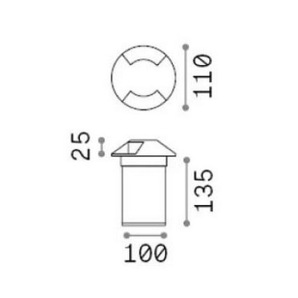Ideal Lux - LED Sissesõiduteevalgusti ROCKET LED/3W/230V CRI 90 IP65 matt kroom