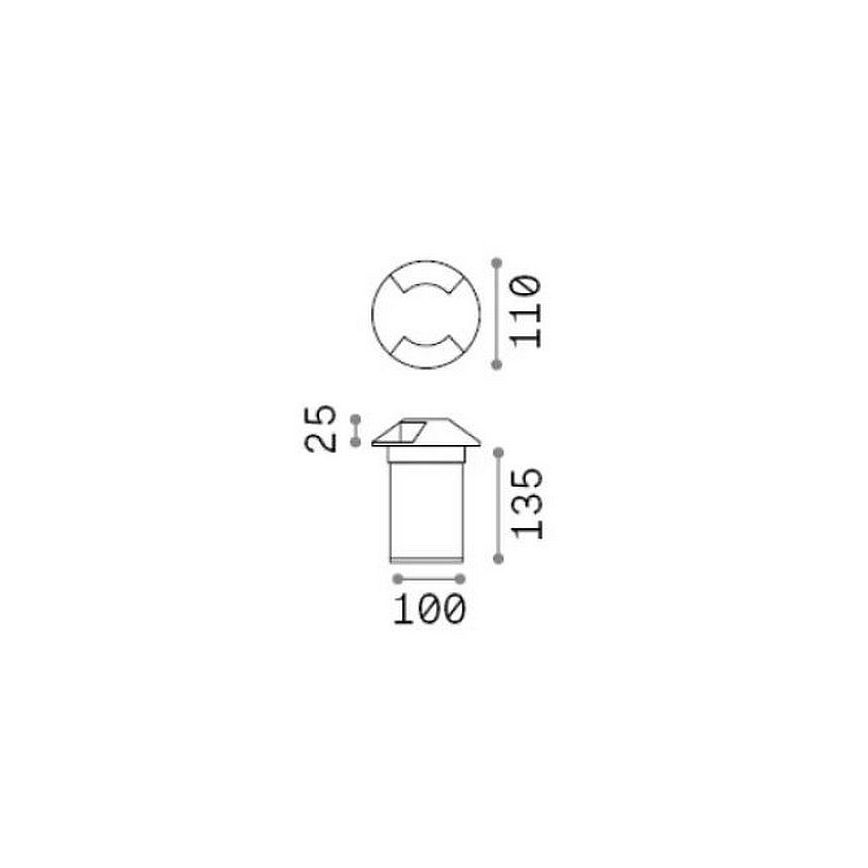 Ideal Lux - LED Sissesõiduteevalgusti ROCKET LED/3W/230V CRI 90 IP65 matt kroom