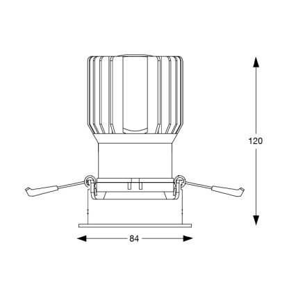 Ideal Lux - LED sisseehitatav laevalgusti GAME TRIM LED/11W/230V 3000K CRI 90 8,4x8,4 cm IP40 must