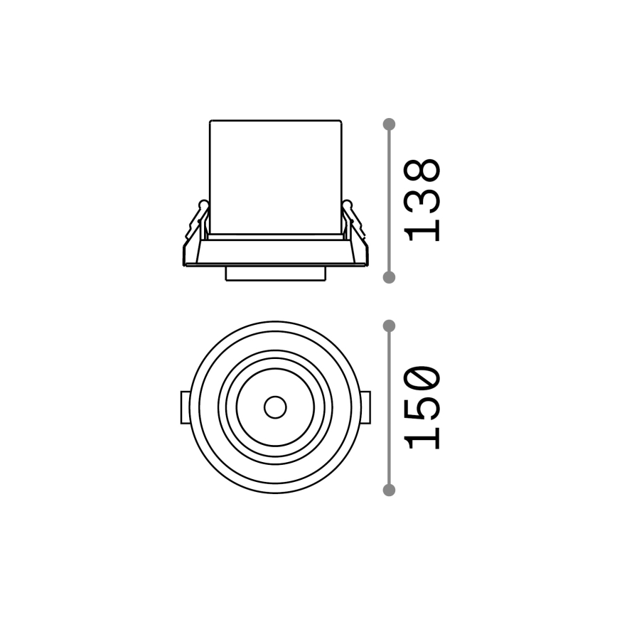 Ideal Lux - LED süvistatav spot-valgusti NOVA LED/30W/230V CRI 90, läbimõõt 13,8 cm, valge