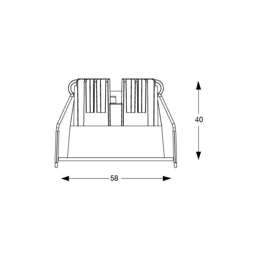 Ideal Lux - LED sisseehitatav laevalgusti GAME TRIM LED/5,5W/230V 3000K CRI 90 läbimõõt 5,8 cm must
