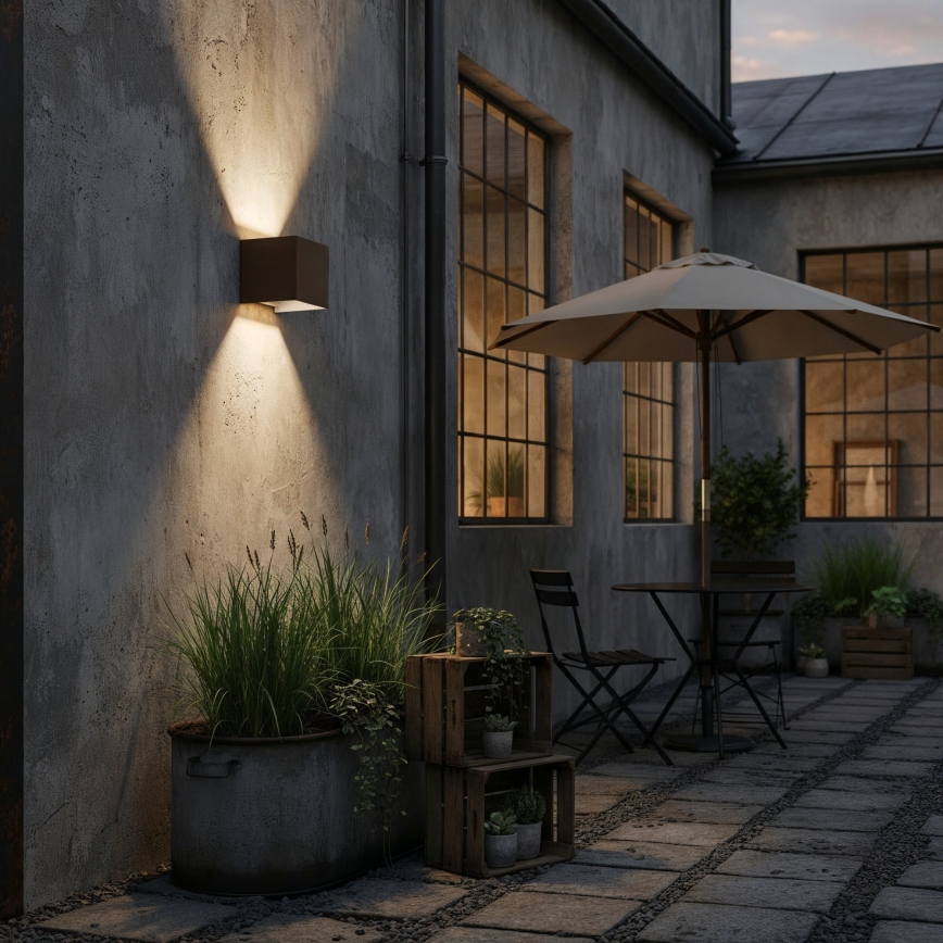 Ideal Lux - LED Väli seinavalgusti ATOM LED/12W/230V CRI 90 IP54 pruun