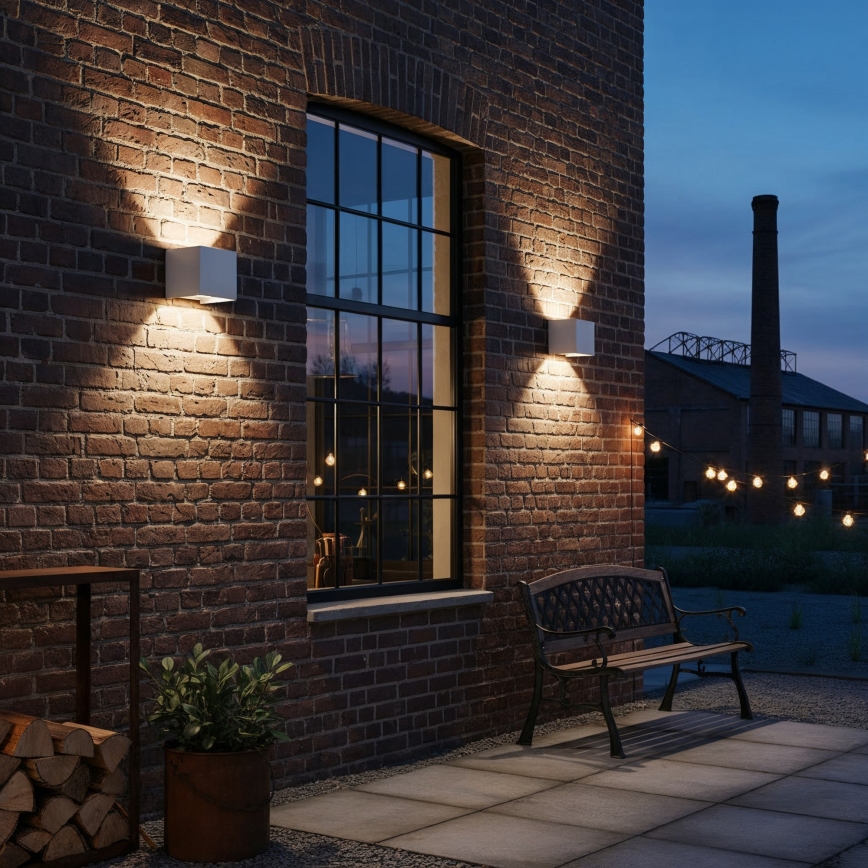 Ideal Lux - LED Väli seinavalgusti ATOM LED/12W/230V CRI 90 IP54 valge