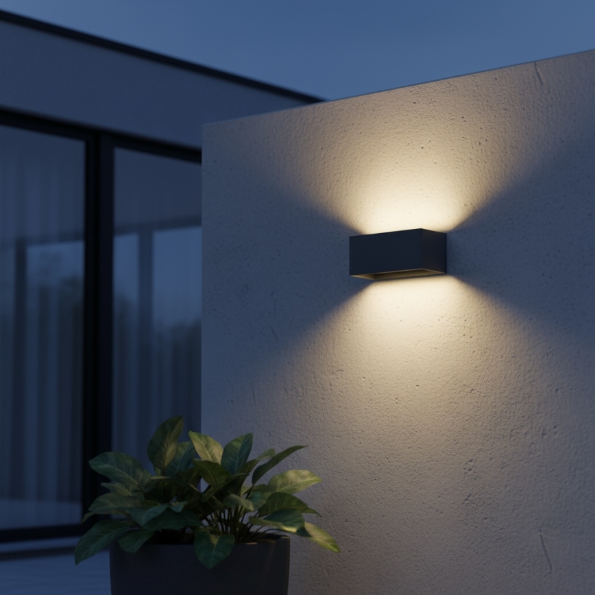 Ideal Lux - LED Väli seinavalgusti ATOM LED/25W/230V CRI 90 IP54 antratsiit