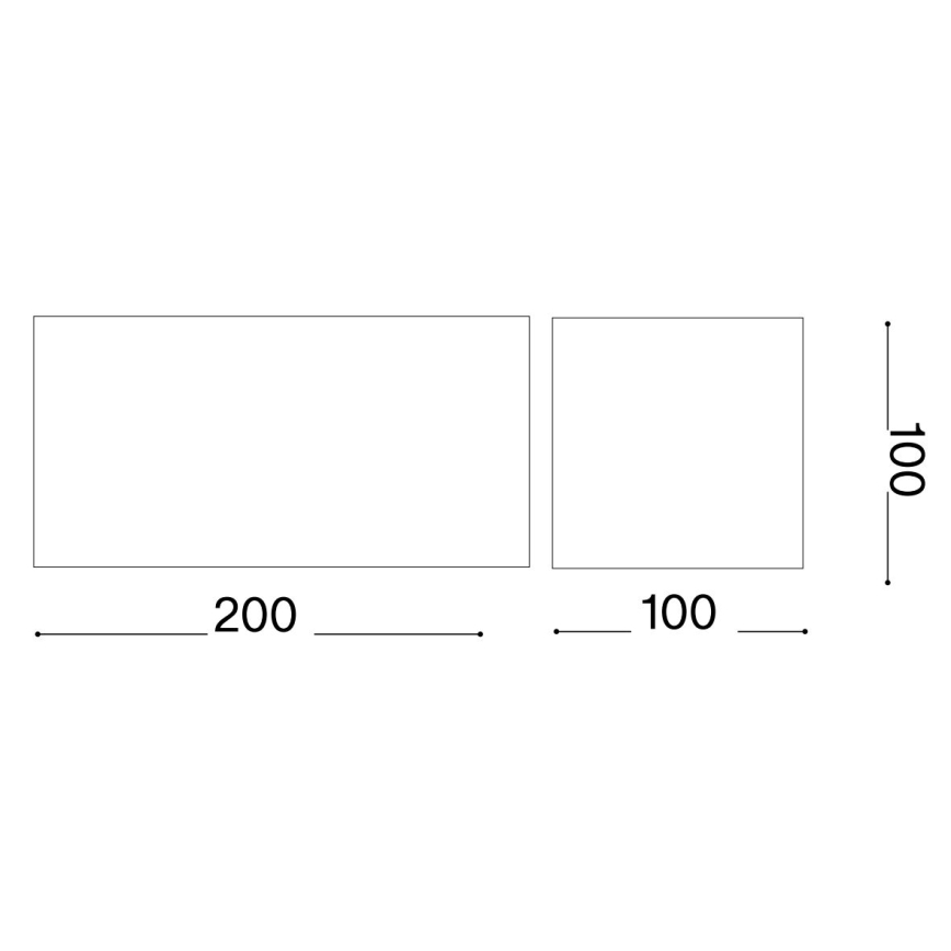 Ideal Lux - LED Väli seinavalgusti ATOM LED/25W/230V CRI 90 IP54 must