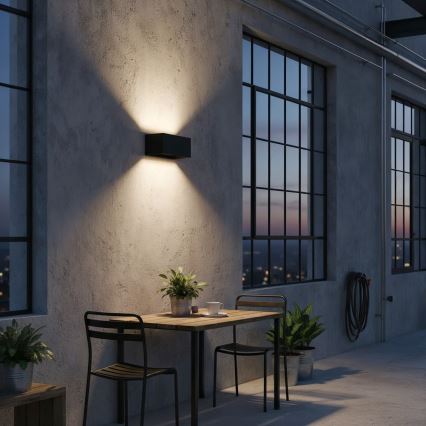 Ideal Lux - LED Väli seinavalgusti ATOM LED/25W/230V CRI 90 IP54 must