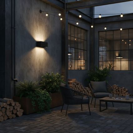 Ideal Lux - LED Väli seinavalgusti ATOM LED/25W/230V CRI 90 IP54 must