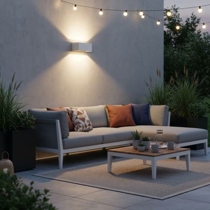 Ideal Lux - LED Väli seinavalgusti ATOM LED/25W/230V CRI 90 IP54 valge