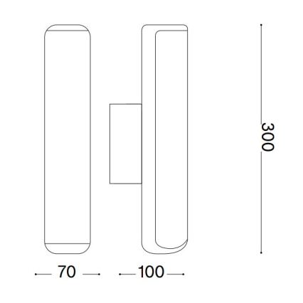 Ideal Lux - LED Väli seinavalgusti ETERE LED/9,5W/230V 3000K CRI 90 IP44 antratsiit