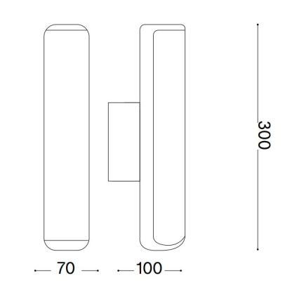 Ideal Lux - LED Väli seinavalgusti ETERE LED/9,5W/230V 4000K CRI 90 IP44 antratsiit