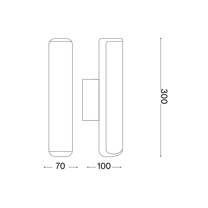 Ideal Lux - LED Väli seinavalgusti ETERE LED/9,5W/230V 4000K CRI 90 IP44 antratsiit