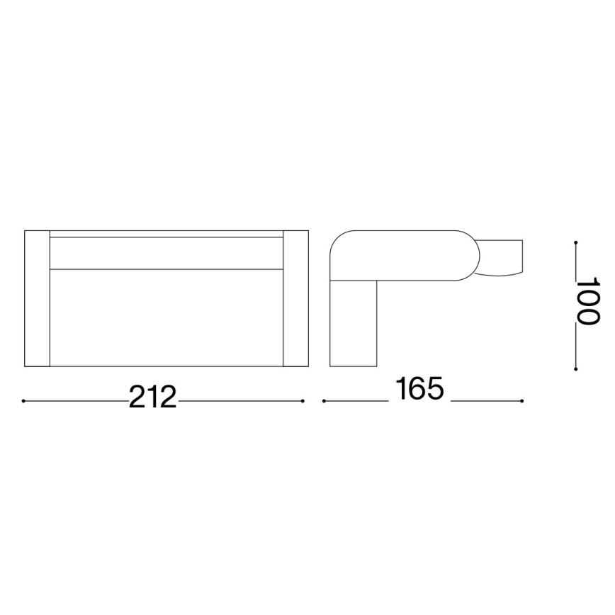 Ideal Lux - LED Väli seinavalgusti koos anduriga SWIPE LED/21W/230V CRI 90 IP54 antratsiit