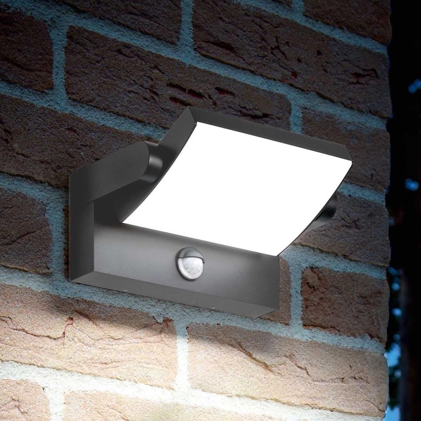 Ideal Lux - LED Väli seinavalgusti koos anduriga SWIPE LED/21W/230V CRI 90 IP54 antratsiit