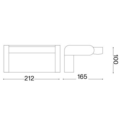 Ideal Lux - LED Väli seinavalgusti koos anduriga SWIPE LED/21W/230V CRI 90 IP54 must