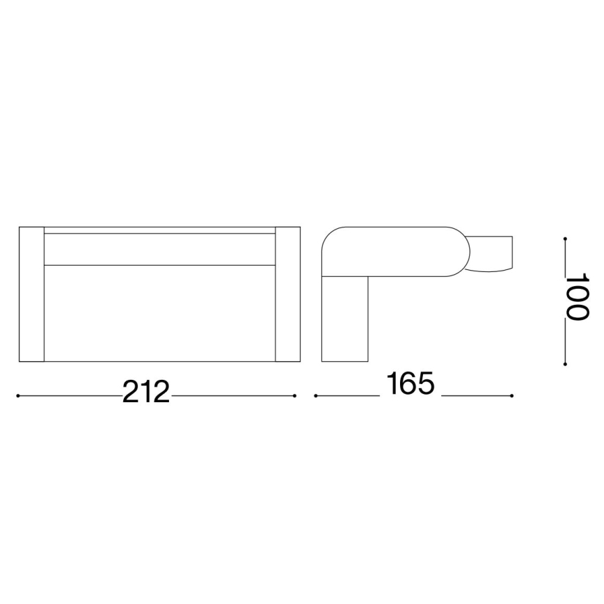 Ideal Lux - LED Väli seinavalgusti koos anduriga SWIPE LED/21W/230V CRI 90 IP54 must