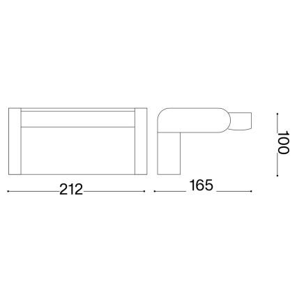 Ideal Lux - LED Väli seinavalgusti SWIPE LED/21W/230V CRI 90 IP54 pruun