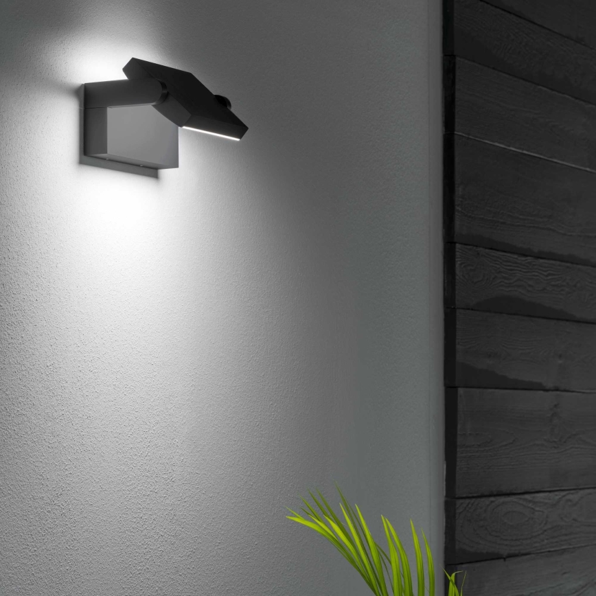 Ideal Lux - LED Väli seinavalgusti SWIPE LED/21W/230V CRI 90 IP54 antratsiit