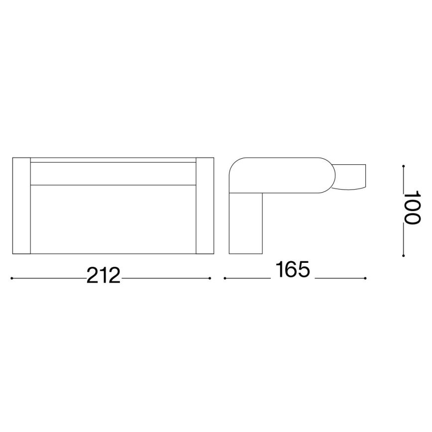 Ideal Lux - LED Väli seinavalgusti SWIPE LED/21W/230V CRI 90 IP54 must