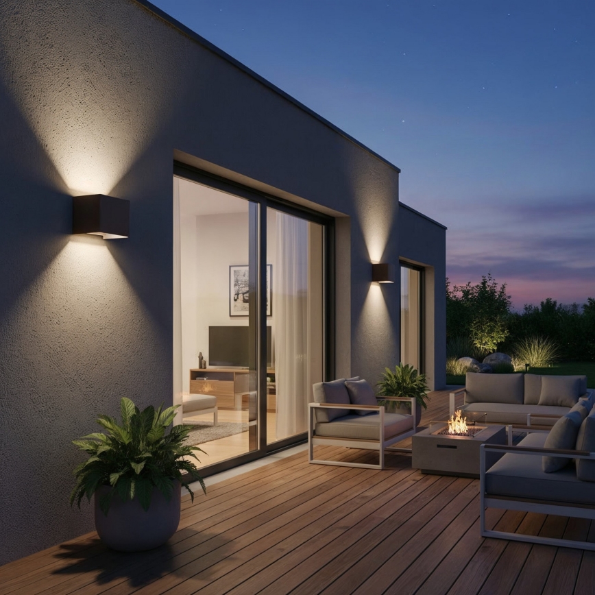 Ideal Lux - LED välisseinavalgusti ATOM LED/12W/230V CRI 90 IP54 pruun