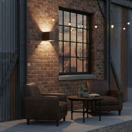 Ideal Lux - LED välisseinavalgusti ATOM LED/12W/230V CRI 90 IP54 pruun