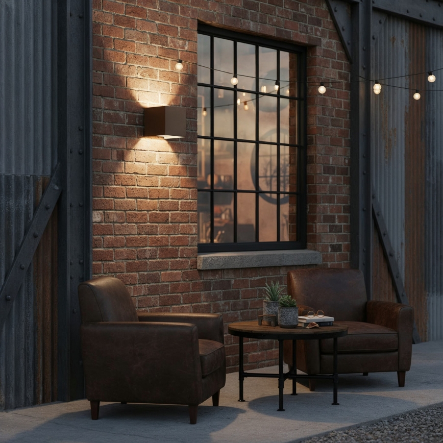 Ideal Lux - LED välisseinavalgusti ATOM LED/12W/230V CRI 90 IP54 pruun
