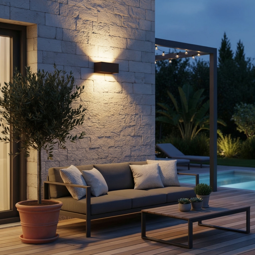 Ideal Lux - LED välisseinavalgusti ATOM LED/25W/230V CRI 90 IP54 pruun