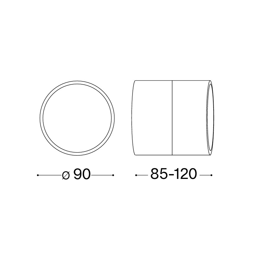 Ideal Lux - LED välisseinavalgusti OMEGA LED/7W/230V CRI 90 IP54 antratsiit