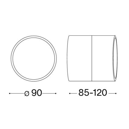 Ideal Lux - LED välisseinavalgusti OMEGA LED/7W/230V CRI 90 IP54 pruun