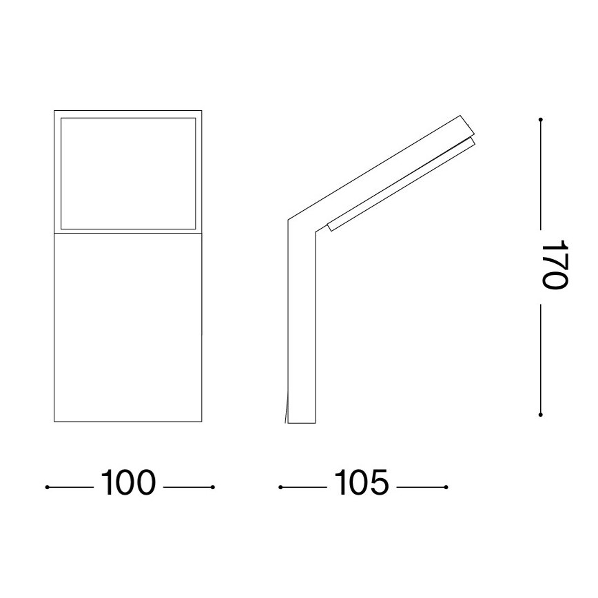 Ideal Lux - LED välisseinavalgusti STYLE LED/8,5W/230V 3000K CRI 90 IP54 pruun