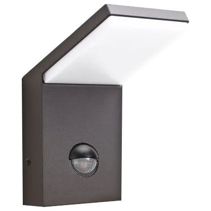 Ideal Lux - Liikumisanduriga LED välisvalgusti STYLE LED/9W/230V 4000K CRI 90 IP54 antratsiit