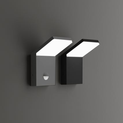 Ideal Lux - Liikumisanduriga LED välisvalgusti STYLE LED/9W/230V 4000K CRI 90 IP54 antratsiit