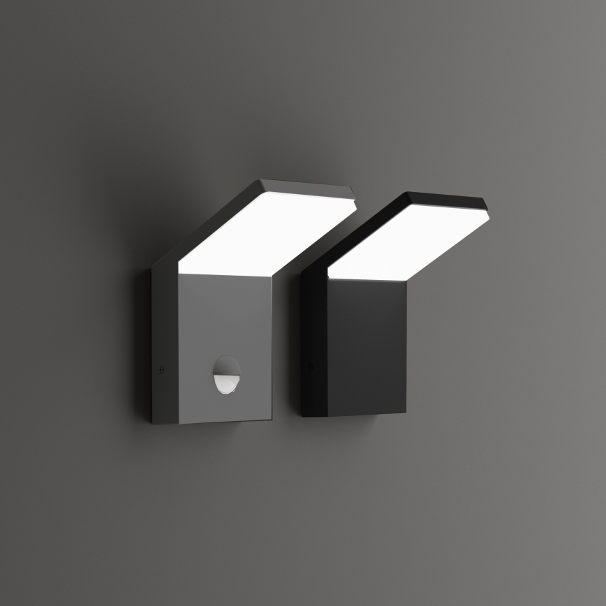 Ideal Lux - Liikumisanduriga LED välisvalgusti STYLE LED/9W/230V 4000K CRI 90 IP54 antratsiit